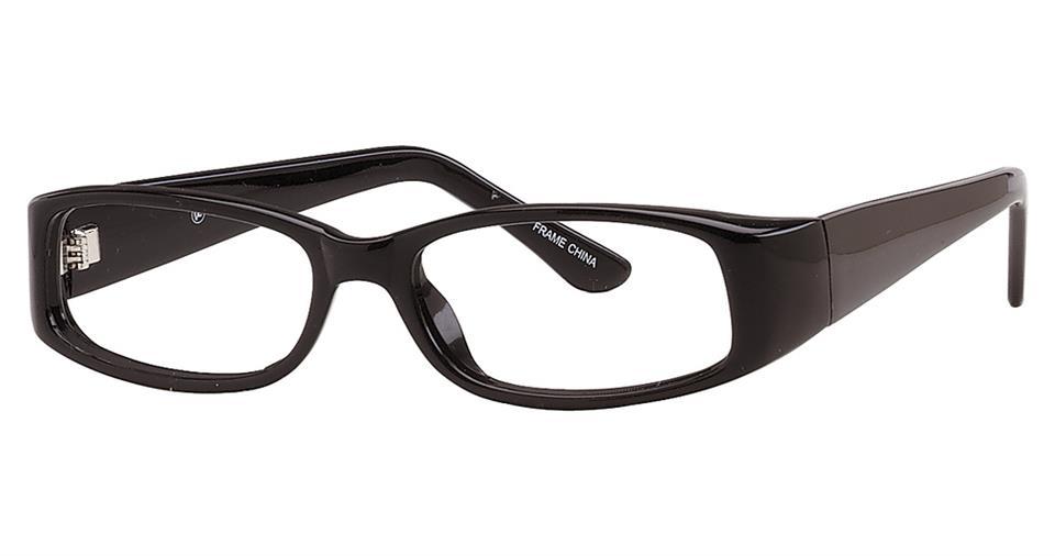 Black-Modern Rectangular Soho 30 Frame-Prescription Glasses-Eyeglass Factory Outlet