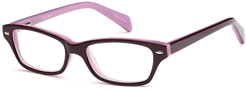 Purple-Modern Wayfarer T 21 Frame-Prescription Glasses-Eyeglass Factory Outlet