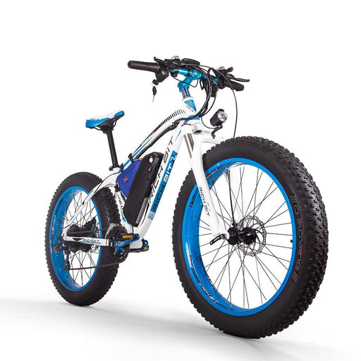 Richbit Mountain Bike Blue Richbit TOP-022 21-Speed Fat Tire Ebike Electric Bicycle USA