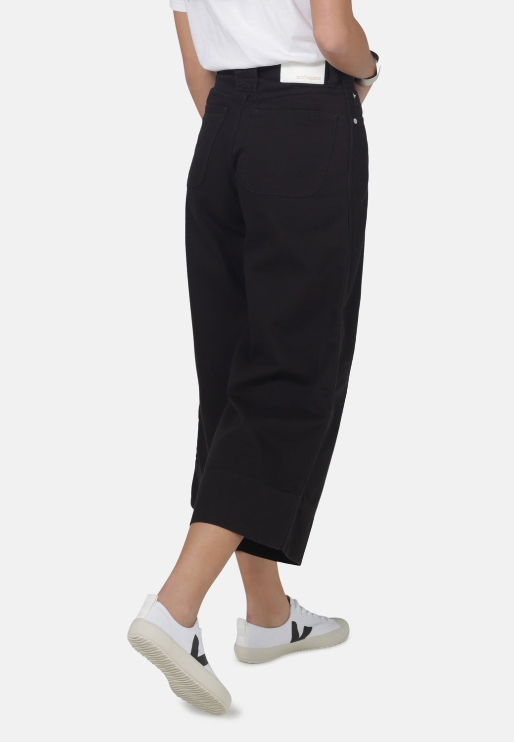 WIDE LEG // Organic Cropped Wide Leg Jeans in Black - Monkee Genes Organic Jeans Denim - Women's Cropped Monkee Genes Official Monkee Genes Official