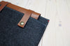 CLASSIC CASE | Macbook Pro en Air | Extra vak | Zwart en Cognac leder