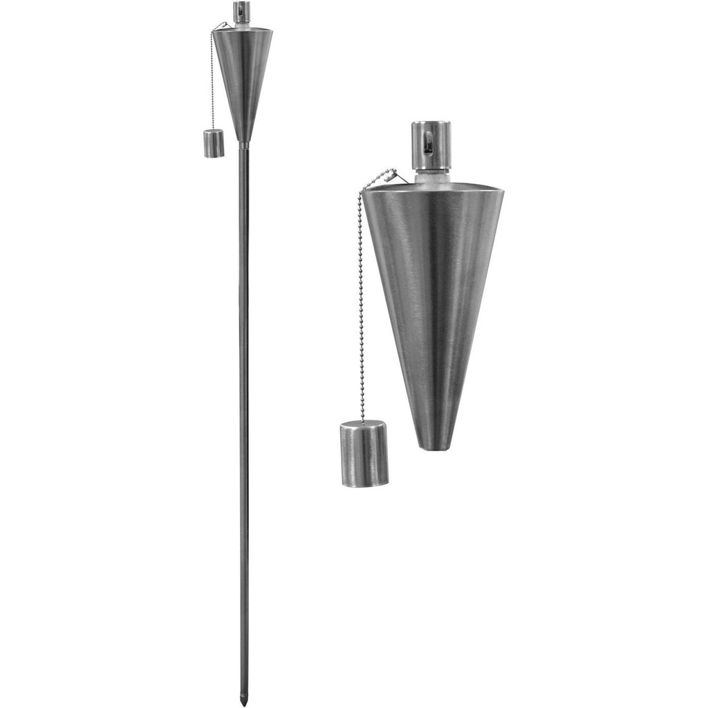 Harbour Housewares Outdoor Fire Torches - Silver - Triangle Design