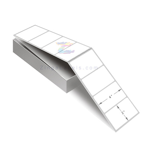 Fan Folded Labels - 4 x 2"