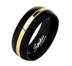 mens engraved titanium wedding band