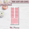 Date Cover Stickers - Heart Script Series