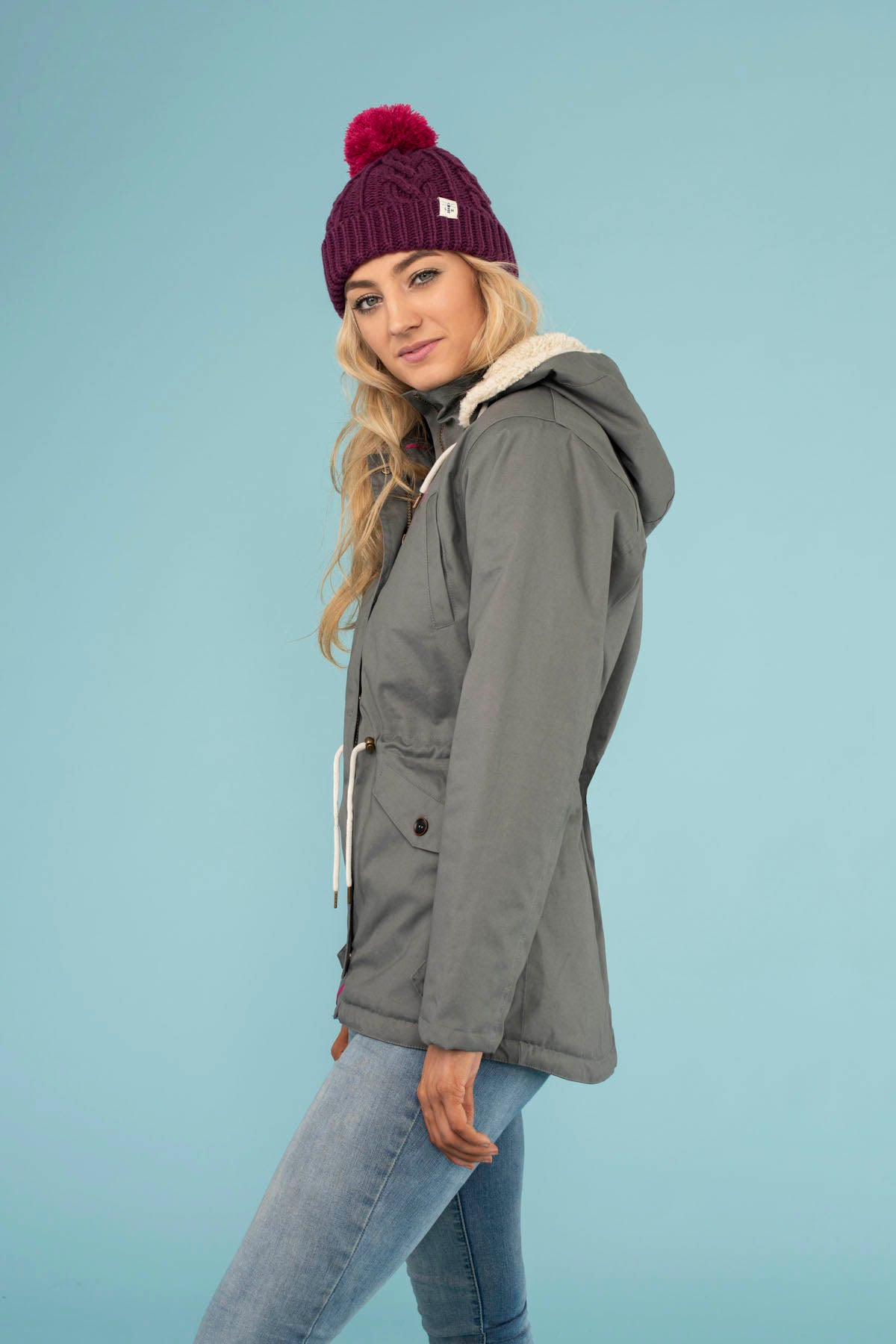 Raven Coat. Womens Warm Grey Raincoat | Lighthouse