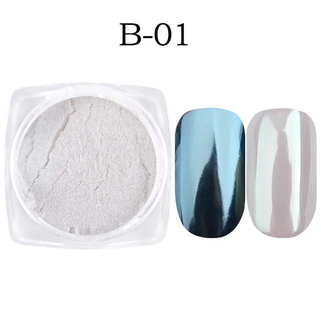1G Nail Art Glitter Chrome Powder Decorations Mirror Nail Glitter Pigment Powder Gold Blue Purple-Nails & Tools-Sara Nail Art Products Wholesale-B01-EpicWorldStore.com