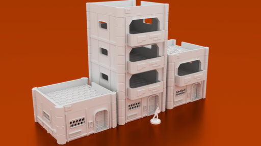 Corvus Games Terrain 3D printable MidRim City Apartment block for Star Wars Legion, Warhammer 40k, Infinity