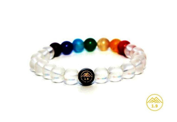 <strong>BRACELET ENFANT CHAKRAS CRISTAL DE ROCHE ET AGATE ''UMEA VINICUNCA''</strong>