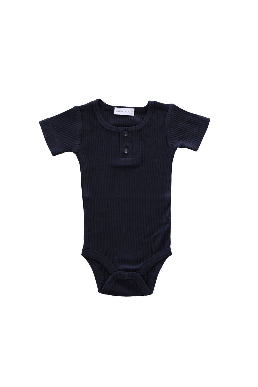 Cotton Modal Tee Bodysuit Dark Grey