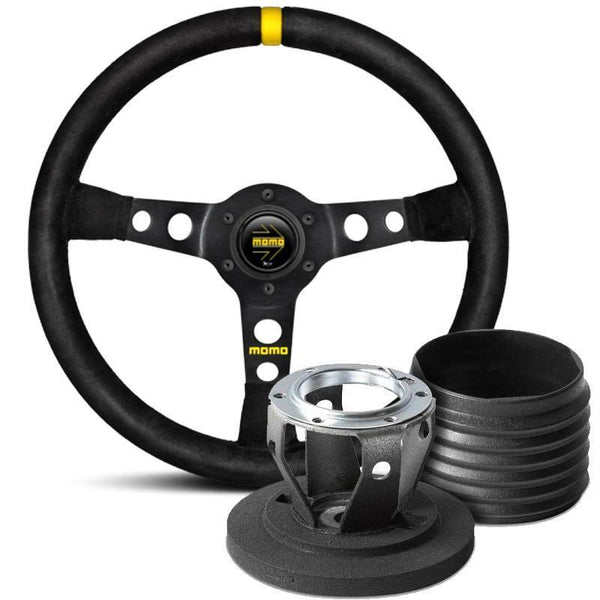 MOMO Model 07 Steering Wheel and Hub Kit for Fiat 500