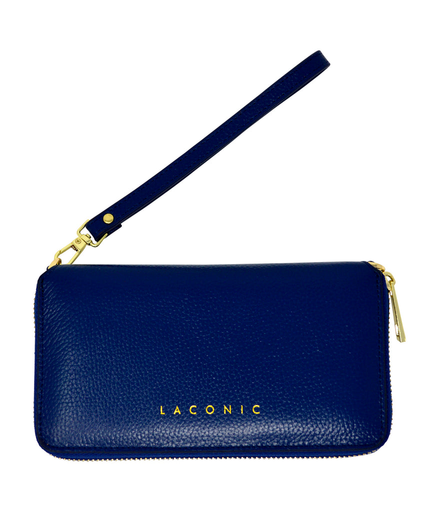 Trouvaille Pebbled Leather Smartphone Wristlet & Crossbody Wallet – Bl – Laconic Style