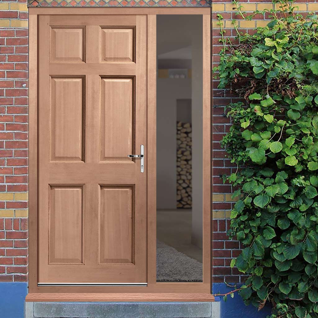 Modern Four Panel Exterior Door for Large Space