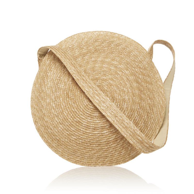 circle straw bag