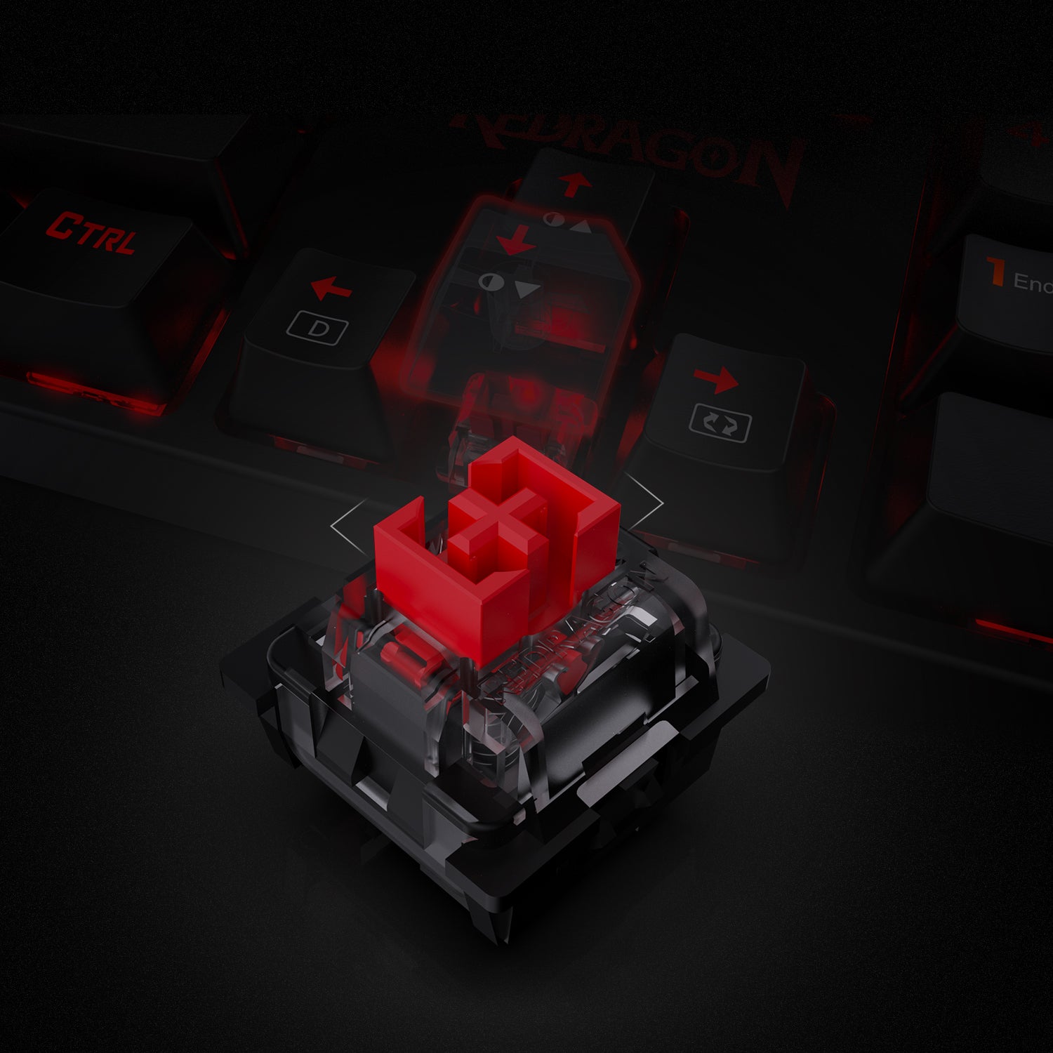 Mechanical Keyboard with Ergonomic Design and Fast Actuation