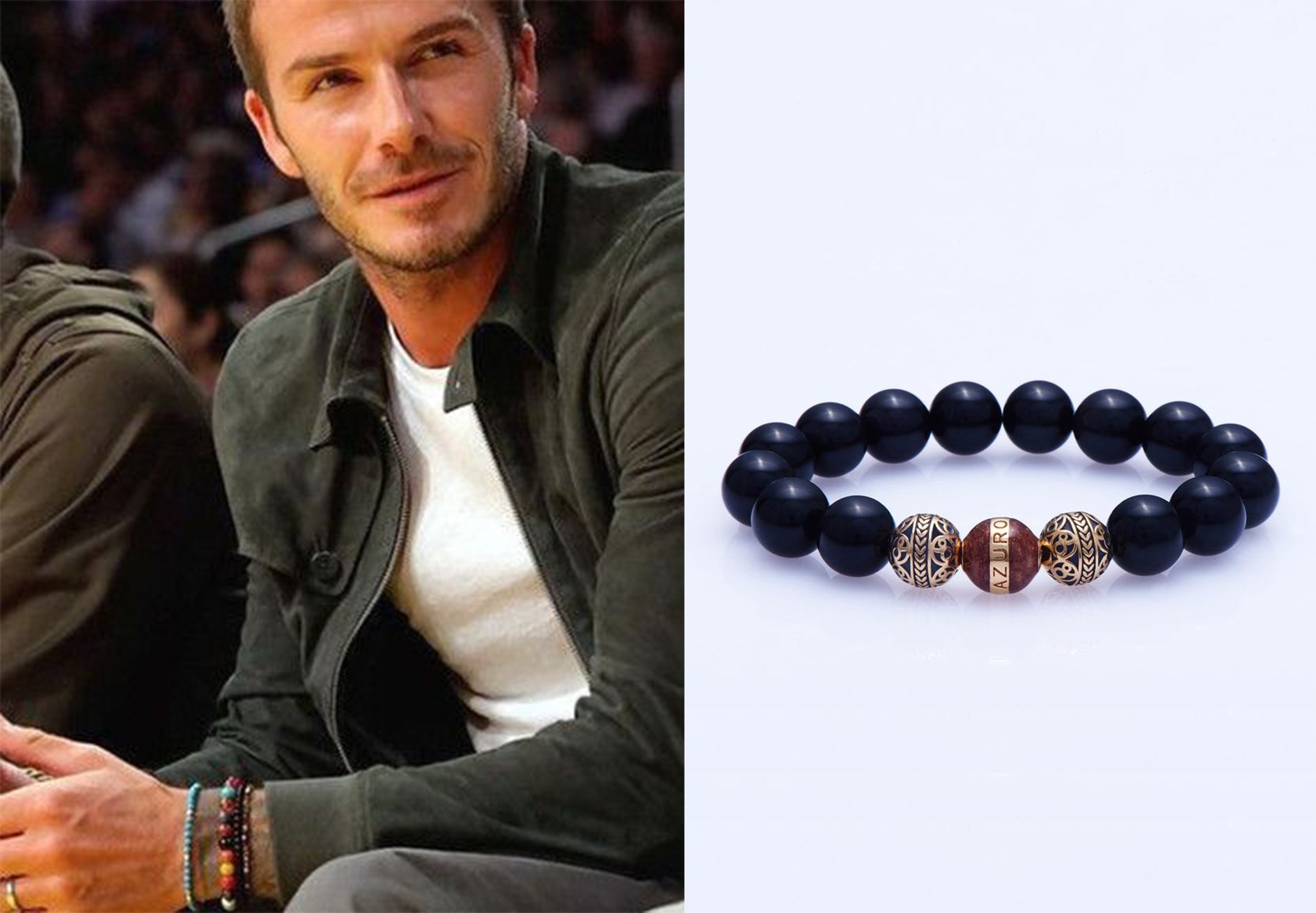 Stone Bracelet worn by David Beckham