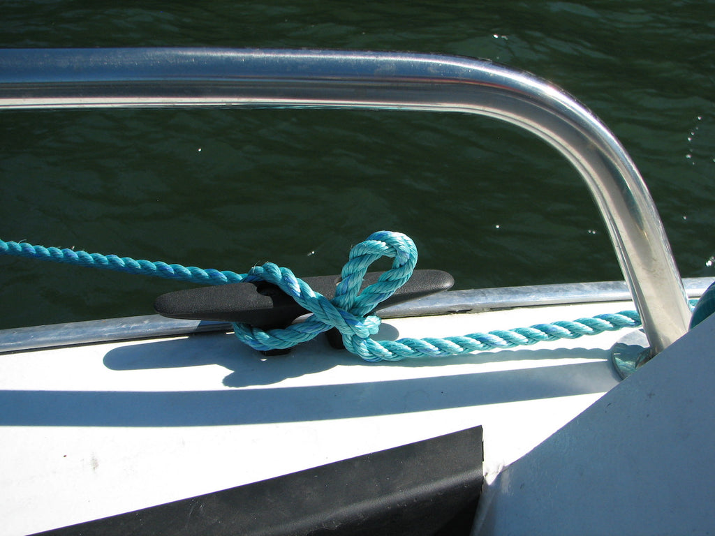 anchor fishing river rope boat