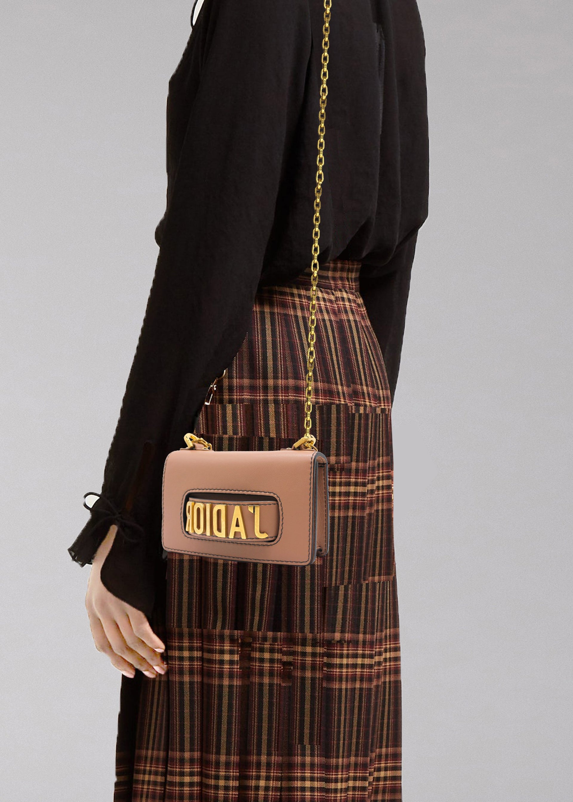 Christian Dior Calfskin J'Adior Chain Flap Bag Black Mini – STYLISHTOP
