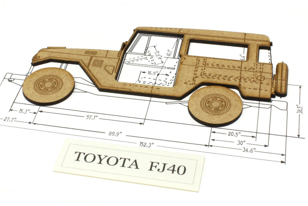 Toyota FJ40 blueprint art
