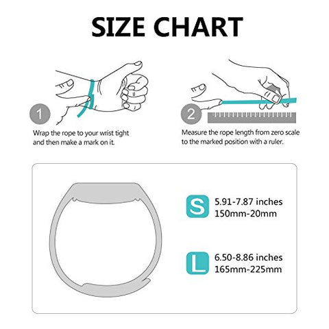 Silicone Wristbands Size Chart