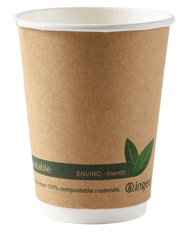 Compostable Brown Double Wall Premium Coffee Cups