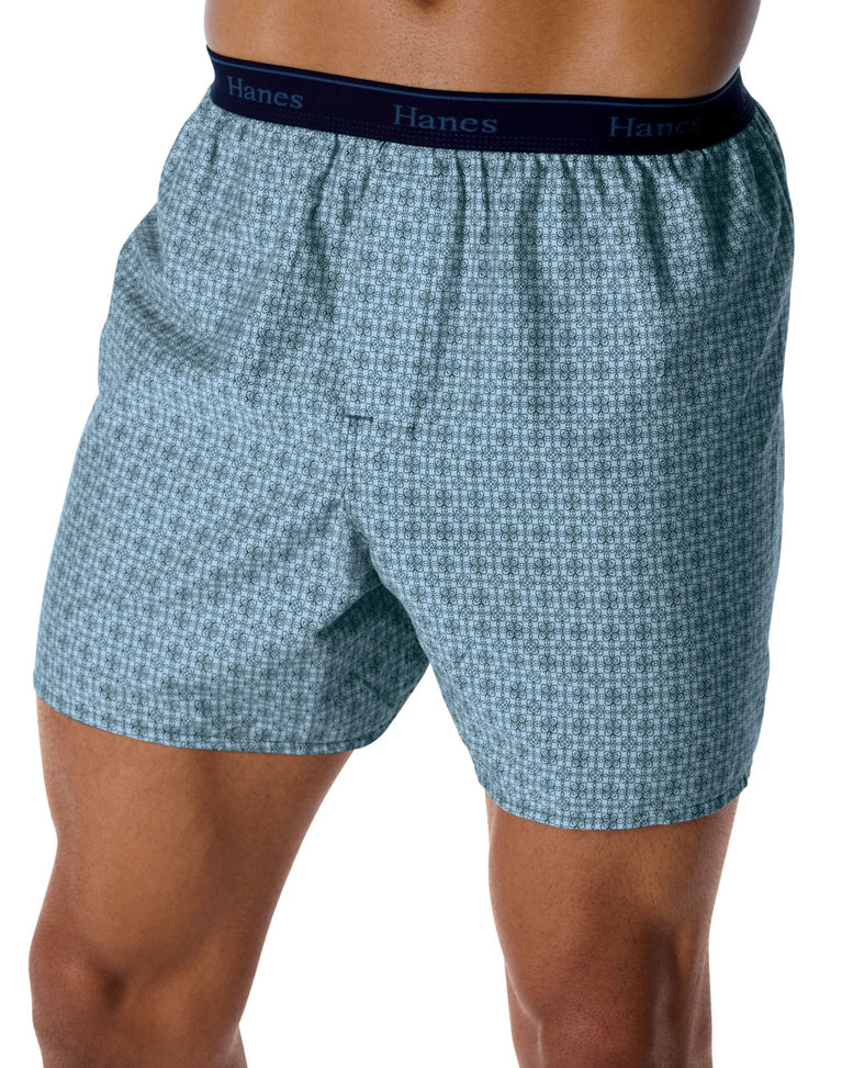 748BP5 - Hanes Men's Classics 5 Pack Printed Woven Exposed Waistband ...