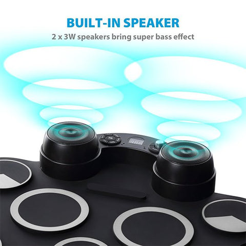 beginner electronic drum set with speakers