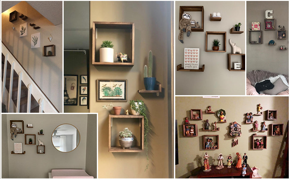 Love-KANKEI Floating Shelves Set of 6