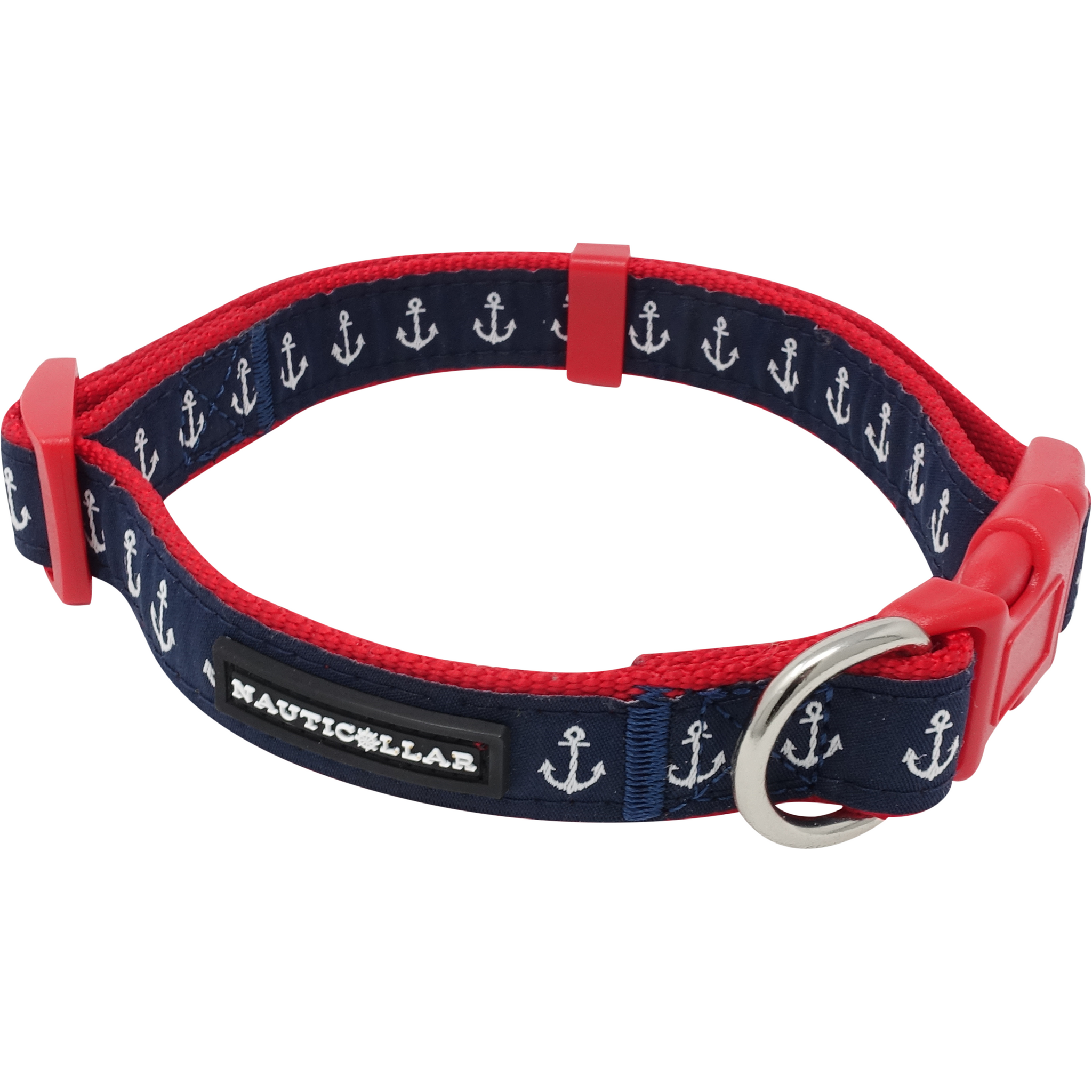 Nautical Anchor Dog Collar by Nauticollar - Adjustable - Navy Blue
