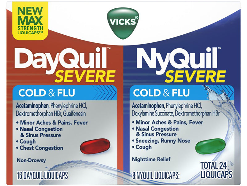 Nyquil and Dayquil, image from Rite Aid.Com