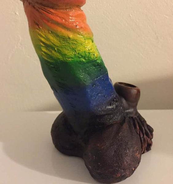 rainbow nsfw cannabis bong