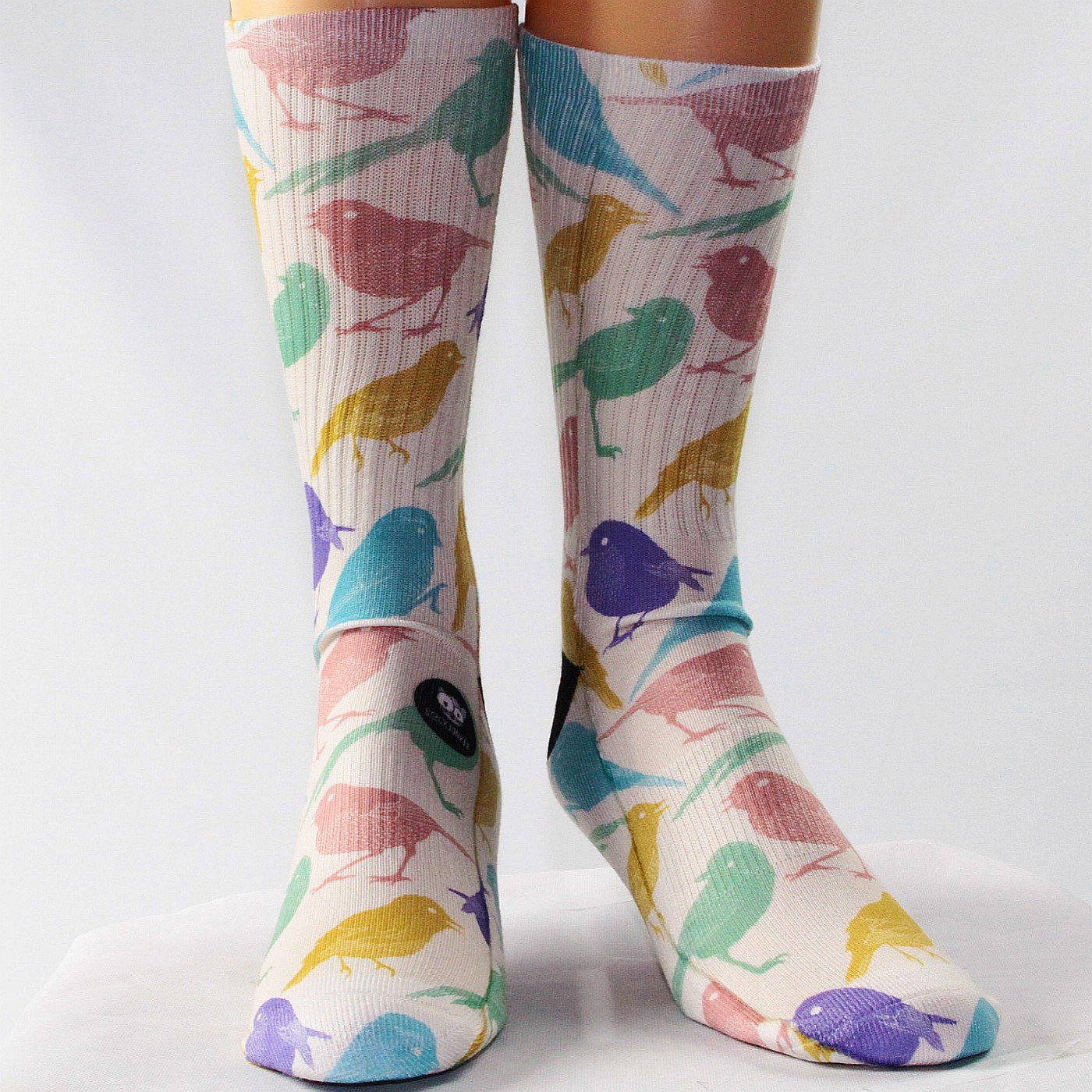 MultiColor Bird Socks - Sock Junkee
