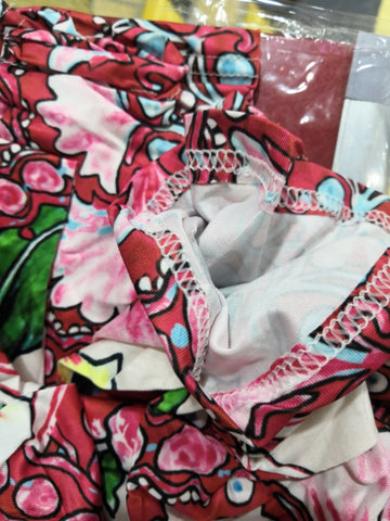 Floral Print Tube Jumpsuit