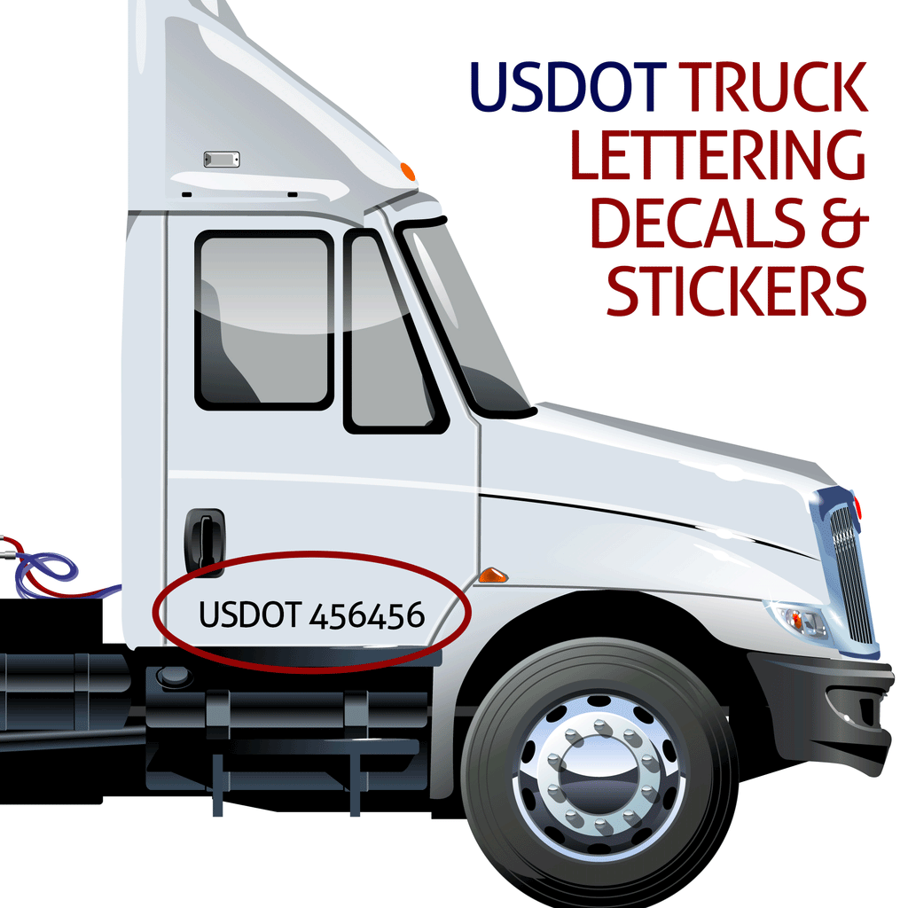 usdot truck lettering decals & stickers 