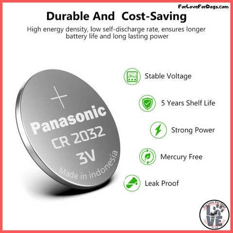 FLFD - Panasonic CR2032 3v Button Cell Coin Batteries forlovefordogs jewelry and much more