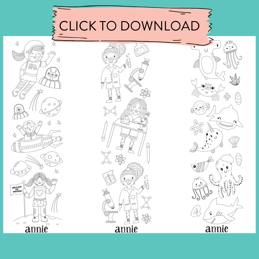 Download Annie the Brave STEM Bookmark Coloring Pages