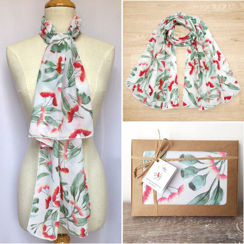 Australian Gum Blossom Scarf | Australian made scarf