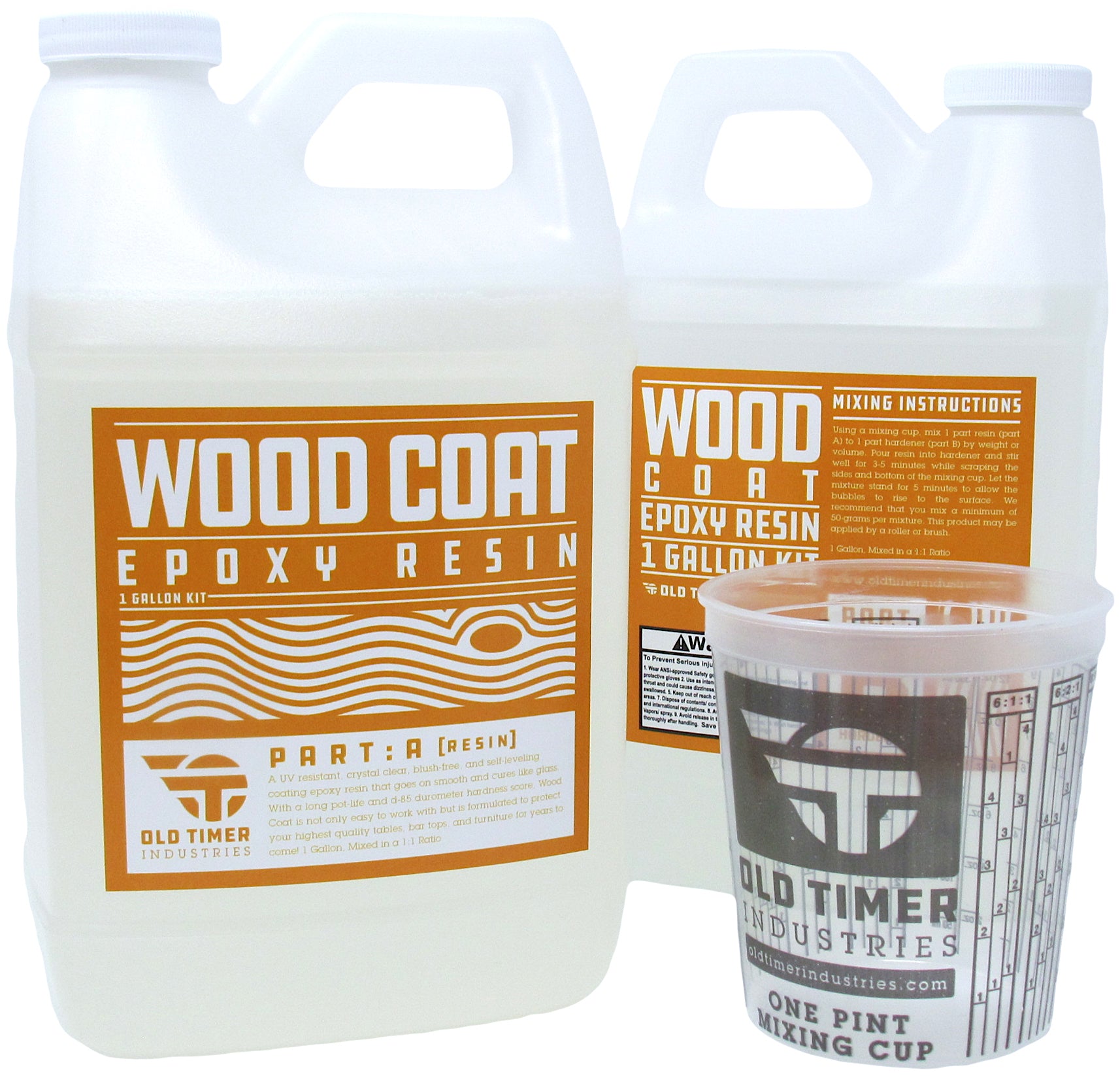 1 Gallon Kit Wood Coat Clear Epoxy Resin for wood 