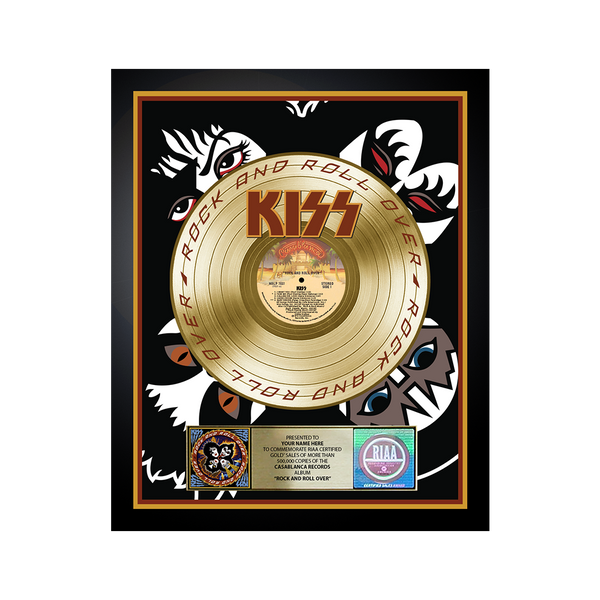 Personalized Platinum Rock and Roll Over Record Award ...