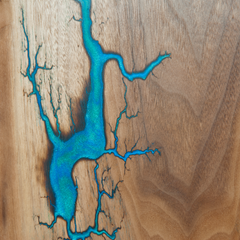 Image of Fractal Burned Epoxy Filled Charcuterie Board