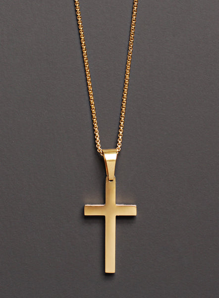 LARGE GOLD CROSS NECKLACE FOR MEN – WE ARE ALL SMITH: Men's Jewelry ...