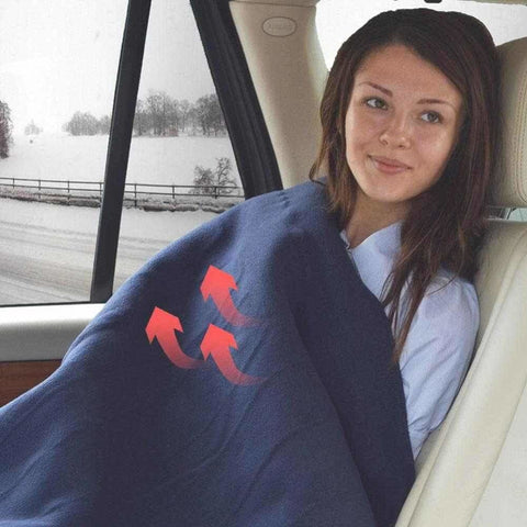The Cozy Heated Car Travel Blanket is perfect for traveling in your car, truck or RV and for roadside emergencies.