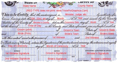 Fake Spanish Marriage Certificate