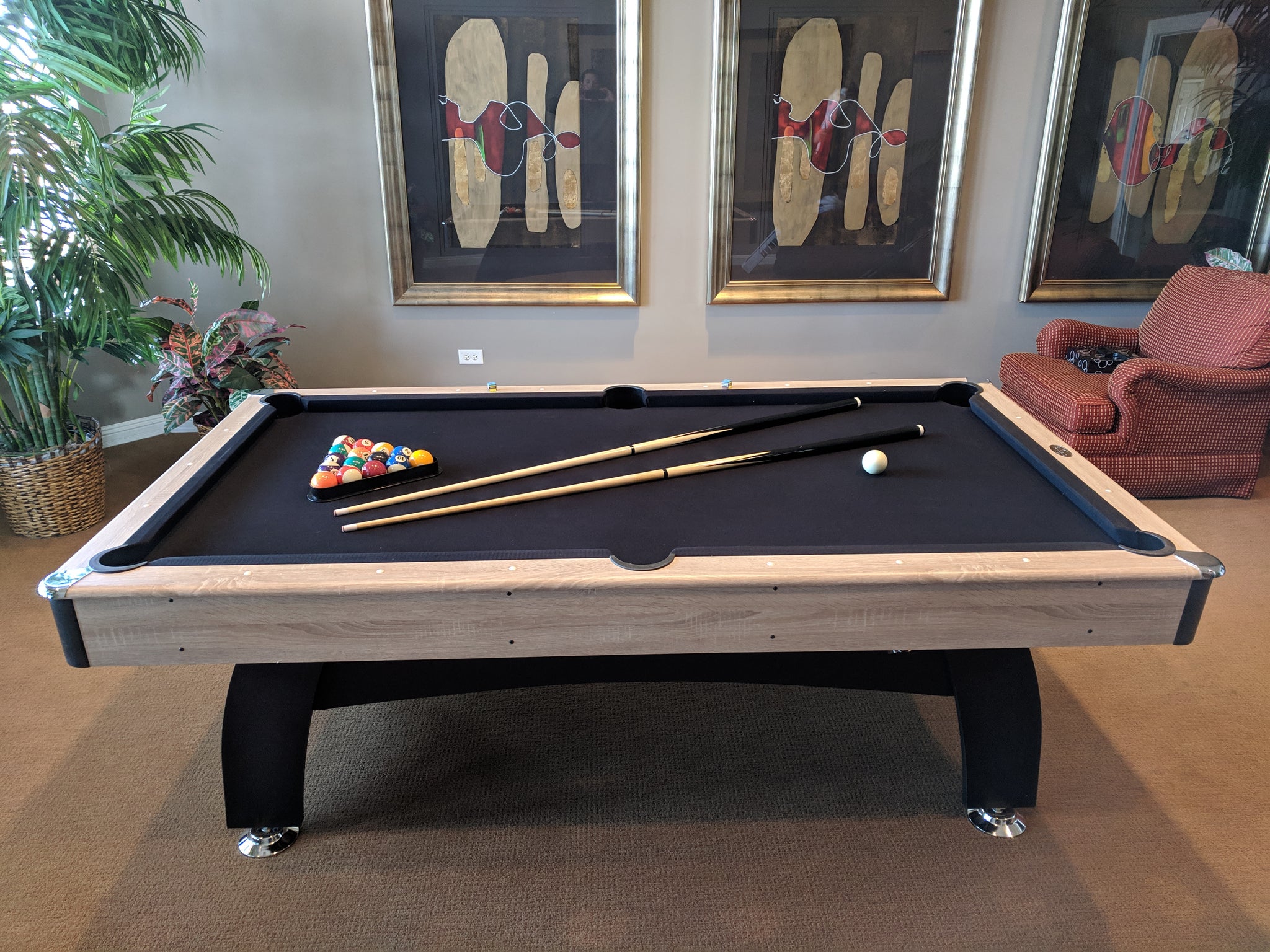 AirZone Play Modern Beechwood 7 Pool Table AirZone Direct