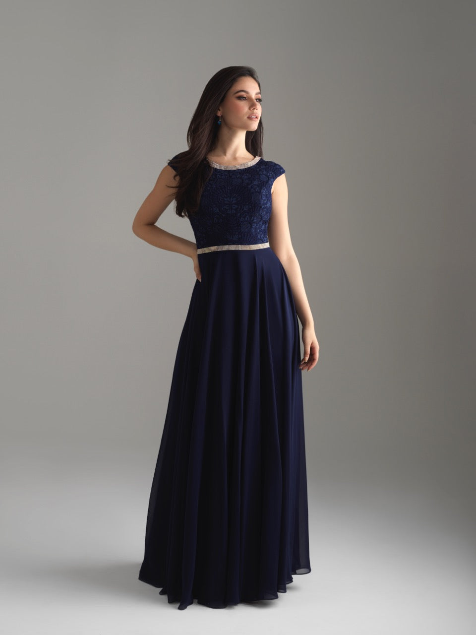 Allure 18 802 Modest Prom  Dress  A Closet Full of Dresses 