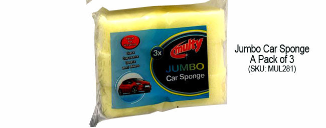 Jumbo Car Sponge A Pack of 3
