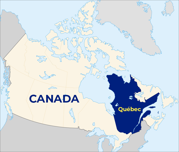 Québec, carte du Canada