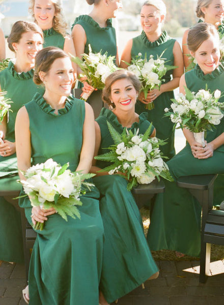 Shelby's Bridesmaids in the Emerald Go Go Gown