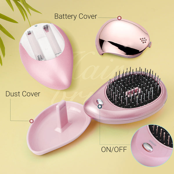 Portable Electric Ionic Hair brush Mini Hair Brush Comb Massager