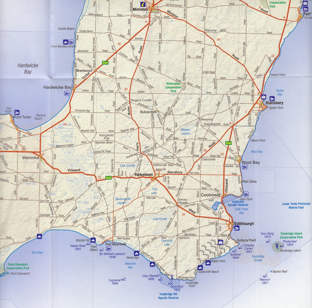 Yorke Peninsula And Copper Coast Cartographics Map 6477